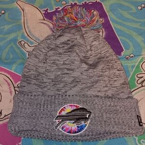New Era Buffalo Bills Crucial Catch Intercept Cancer Winter Knit Hat Pom Ball